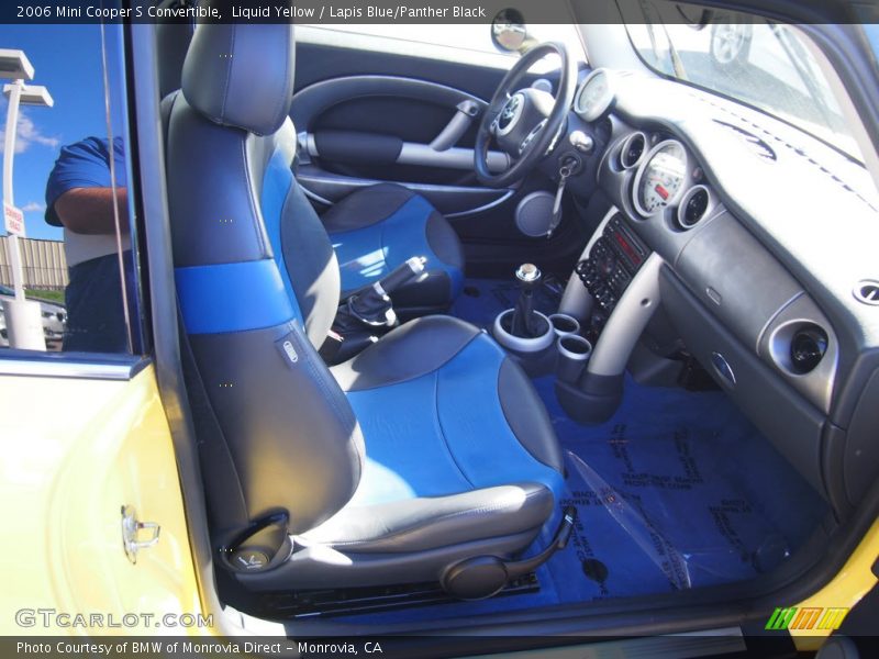 Liquid Yellow / Lapis Blue/Panther Black 2006 Mini Cooper S Convertible