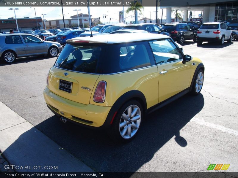 Liquid Yellow / Lapis Blue/Panther Black 2006 Mini Cooper S Convertible