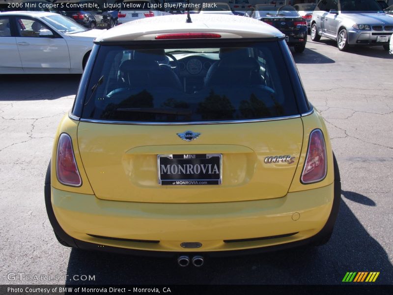 Liquid Yellow / Lapis Blue/Panther Black 2006 Mini Cooper S Convertible