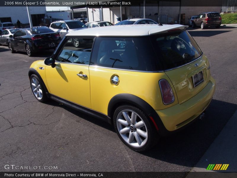 Liquid Yellow / Lapis Blue/Panther Black 2006 Mini Cooper S Convertible