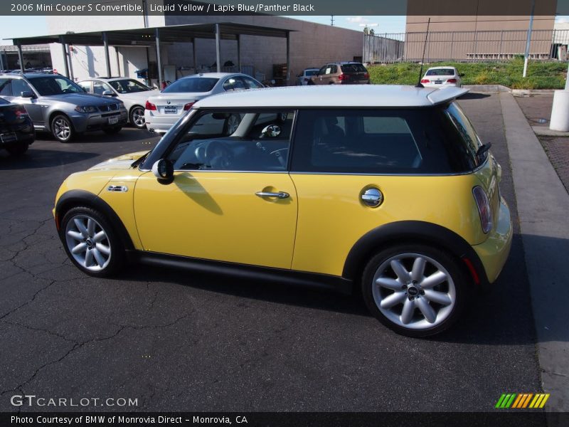 Liquid Yellow / Lapis Blue/Panther Black 2006 Mini Cooper S Convertible