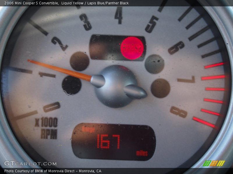 Liquid Yellow / Lapis Blue/Panther Black 2006 Mini Cooper S Convertible