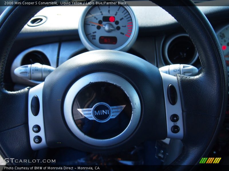 Liquid Yellow / Lapis Blue/Panther Black 2006 Mini Cooper S Convertible