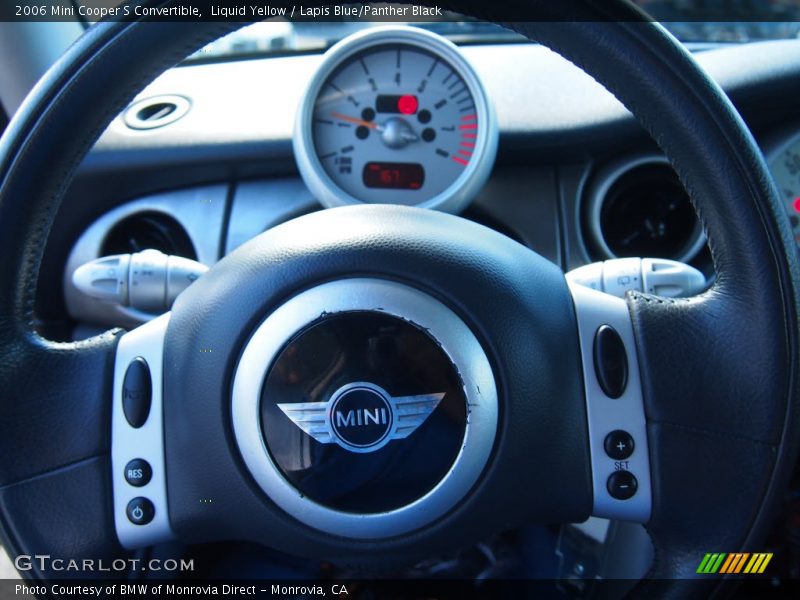 Liquid Yellow / Lapis Blue/Panther Black 2006 Mini Cooper S Convertible