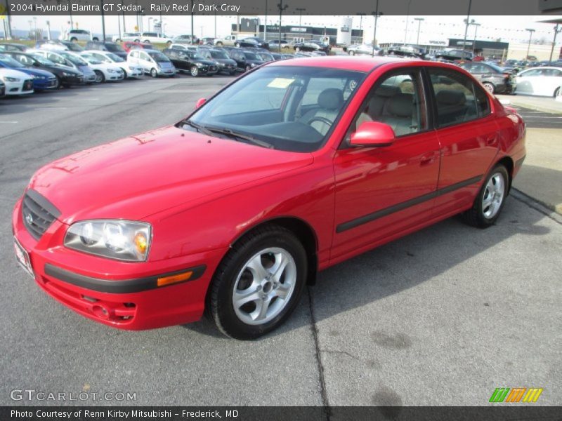 Rally Red / Dark Gray 2004 Hyundai Elantra GT Sedan