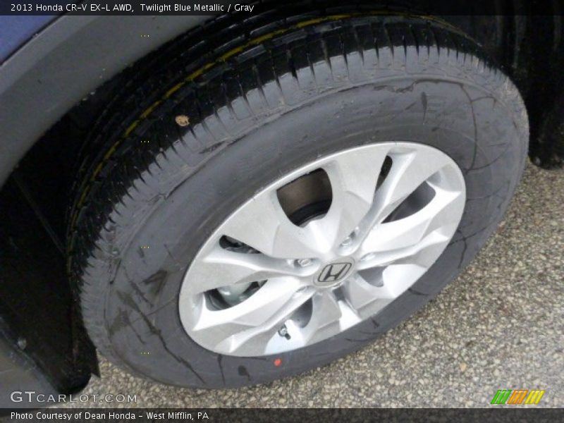 Twilight Blue Metallic / Gray 2013 Honda CR-V EX-L AWD