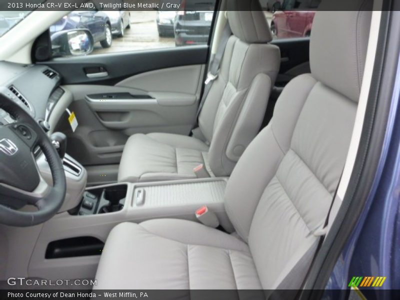Twilight Blue Metallic / Gray 2013 Honda CR-V EX-L AWD