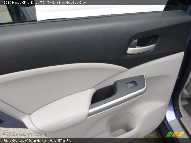 Twilight Blue Metallic / Gray 2013 Honda CR-V EX-L AWD