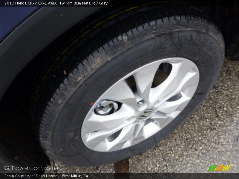 Twilight Blue Metallic / Gray 2013 Honda CR-V EX-L AWD