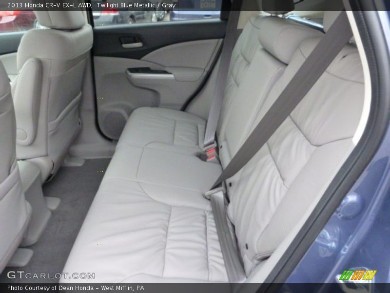 Twilight Blue Metallic / Gray 2013 Honda CR-V EX-L AWD