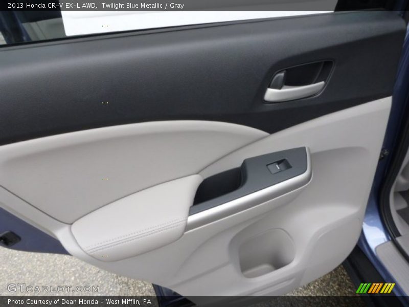 Twilight Blue Metallic / Gray 2013 Honda CR-V EX-L AWD