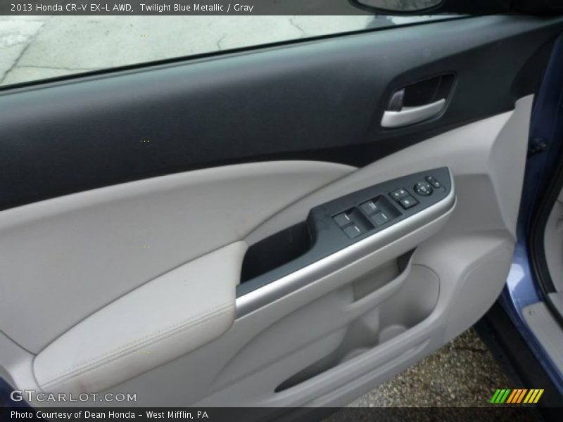 Twilight Blue Metallic / Gray 2013 Honda CR-V EX-L AWD