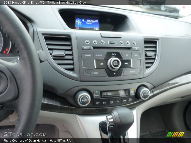Twilight Blue Metallic / Gray 2013 Honda CR-V EX-L AWD