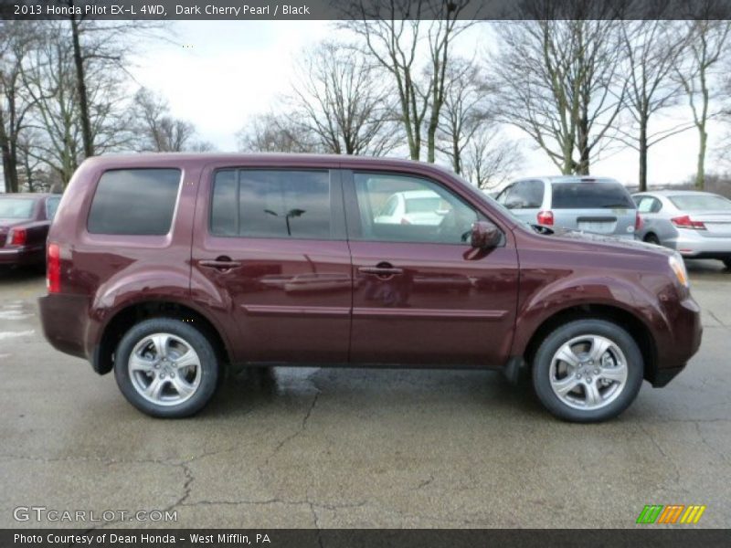 Dark Cherry Pearl / Black 2013 Honda Pilot EX-L 4WD