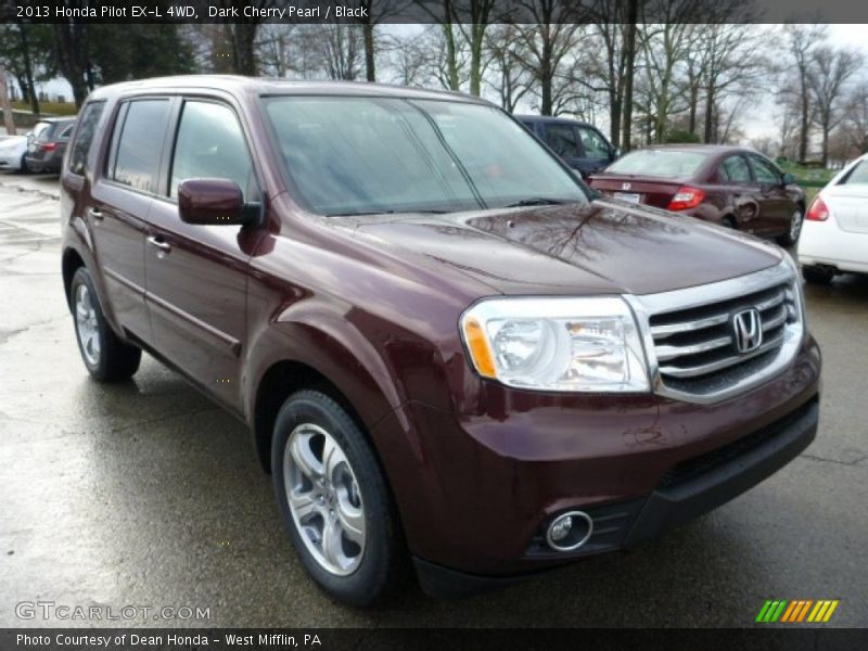 Dark Cherry Pearl / Black 2013 Honda Pilot EX-L 4WD