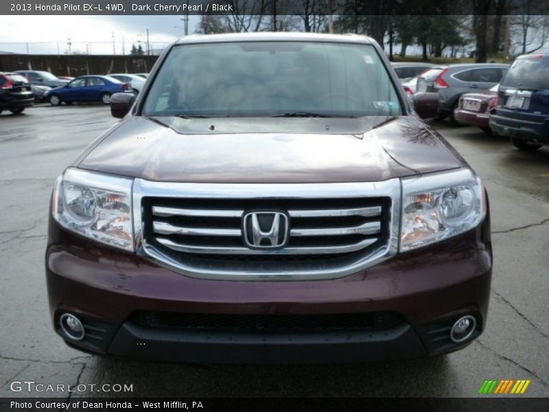 Dark Cherry Pearl / Black 2013 Honda Pilot EX-L 4WD