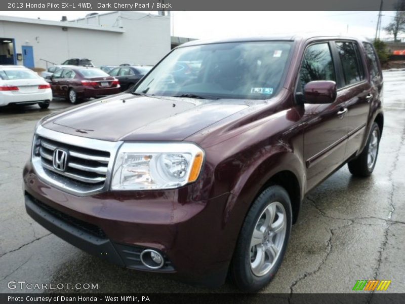 Dark Cherry Pearl / Black 2013 Honda Pilot EX-L 4WD
