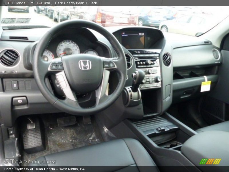 Dark Cherry Pearl / Black 2013 Honda Pilot EX-L 4WD