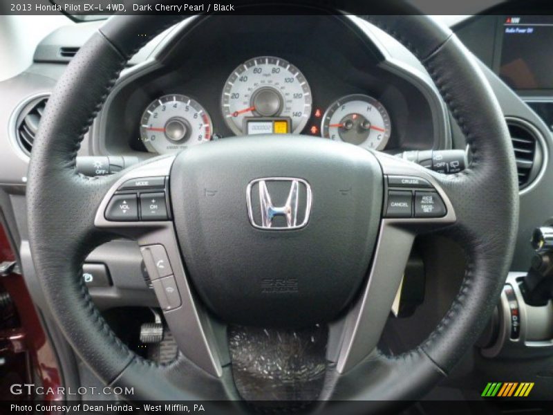 Dark Cherry Pearl / Black 2013 Honda Pilot EX-L 4WD