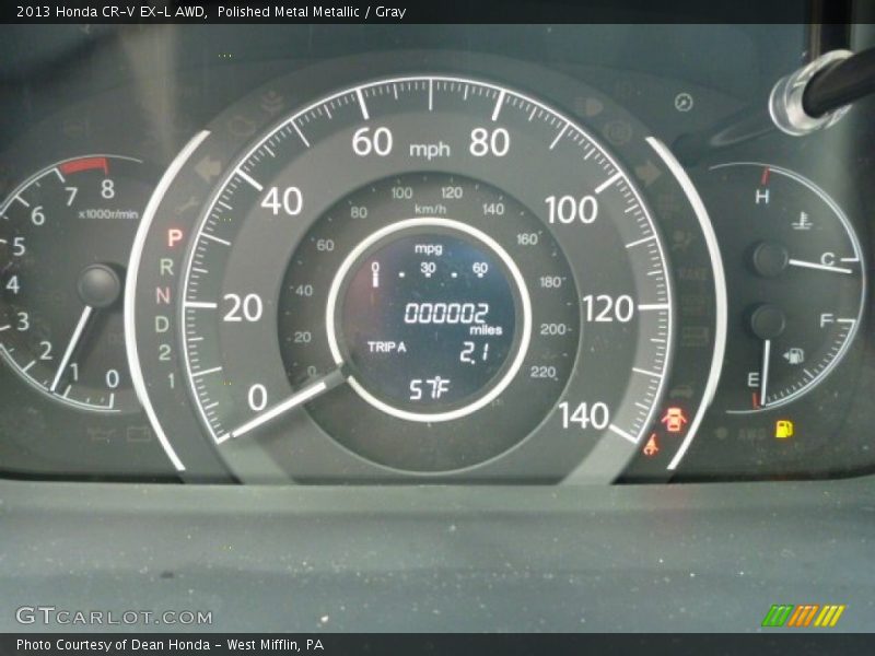 Polished Metal Metallic / Gray 2013 Honda CR-V EX-L AWD