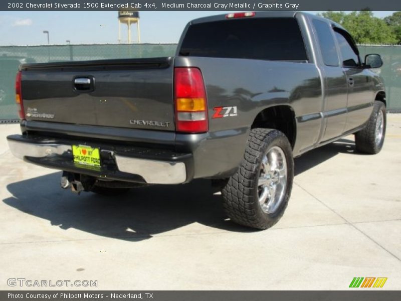 Medium Charcoal Gray Metallic / Graphite Gray 2002 Chevrolet Silverado 1500 Extended Cab 4x4