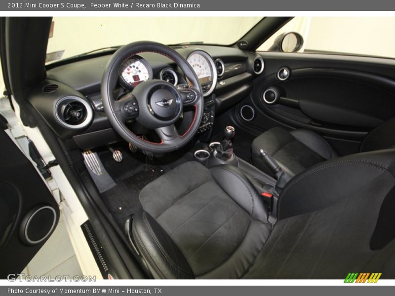  2012 Cooper S Coupe Recaro Black Dinamica Interior