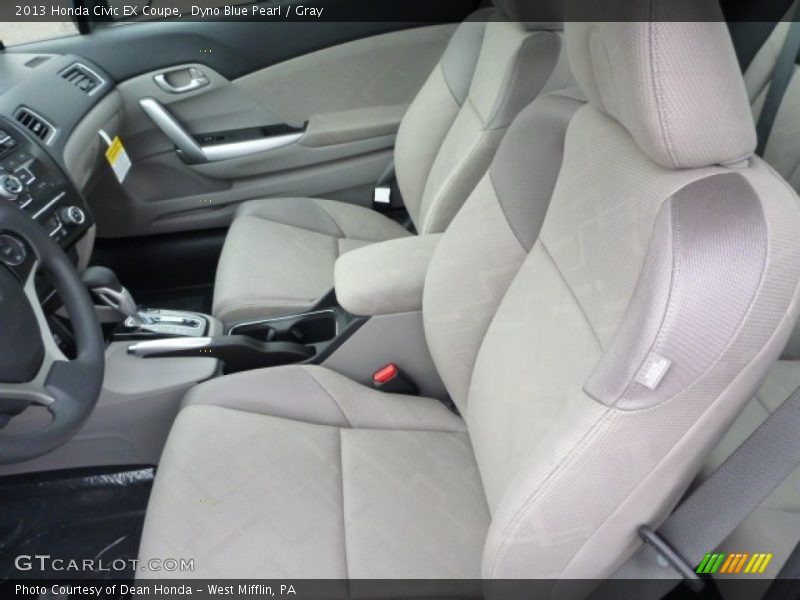 Dyno Blue Pearl / Gray 2013 Honda Civic EX Coupe