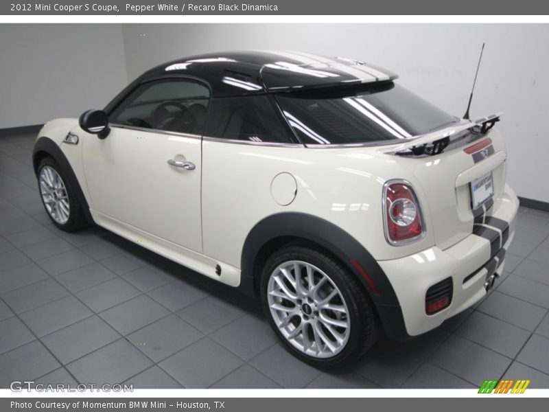 Pepper White / Recaro Black Dinamica 2012 Mini Cooper S Coupe