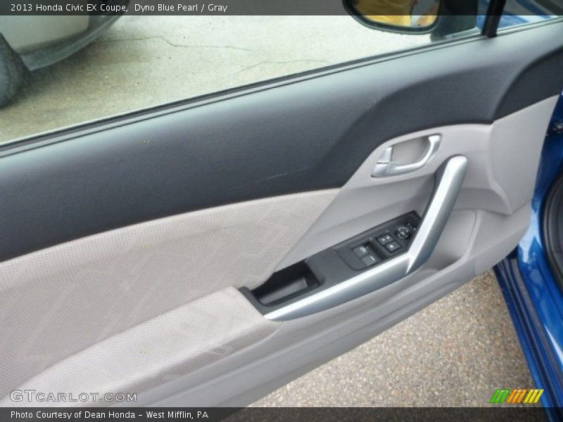 Dyno Blue Pearl / Gray 2013 Honda Civic EX Coupe