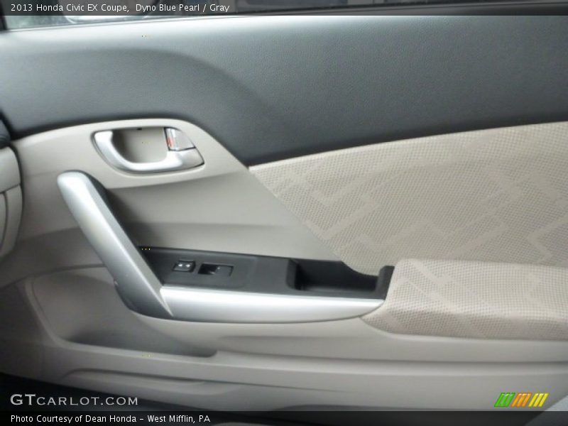 Dyno Blue Pearl / Gray 2013 Honda Civic EX Coupe