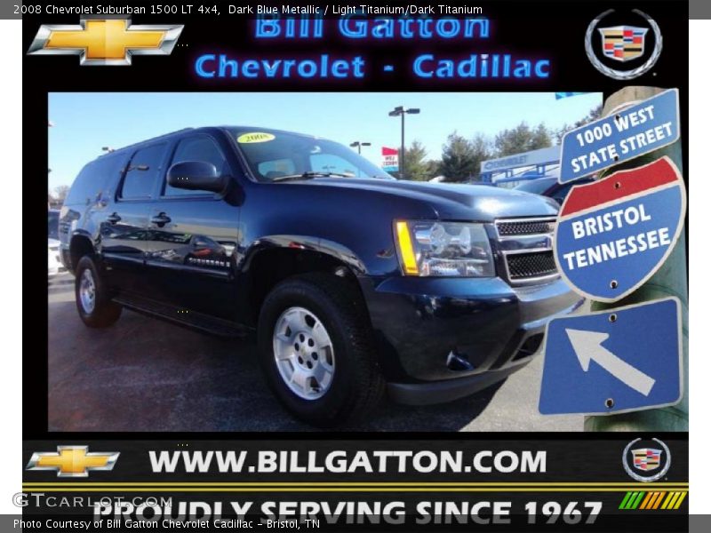 Dark Blue Metallic / Light Titanium/Dark Titanium 2008 Chevrolet Suburban 1500 LT 4x4