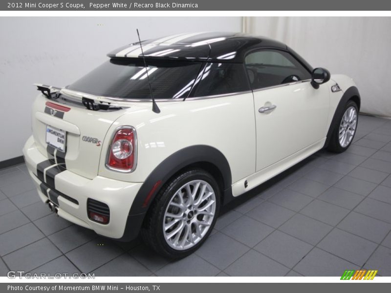 Pepper White / Recaro Black Dinamica 2012 Mini Cooper S Coupe