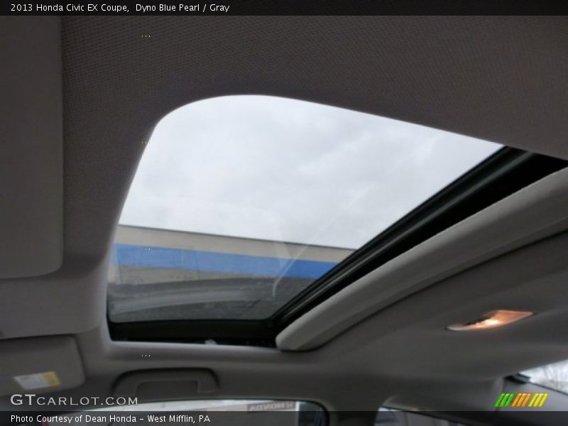 Dyno Blue Pearl / Gray 2013 Honda Civic EX Coupe