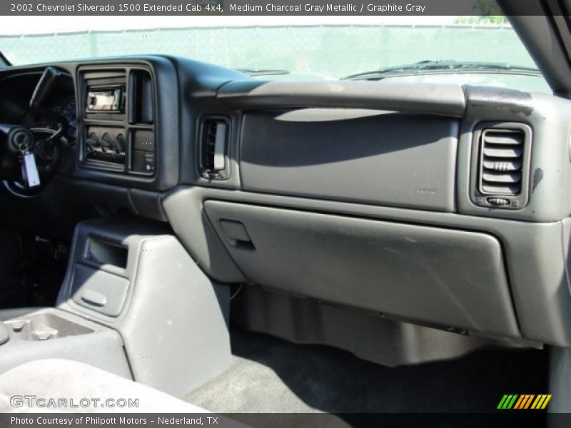 Medium Charcoal Gray Metallic / Graphite Gray 2002 Chevrolet Silverado 1500 Extended Cab 4x4