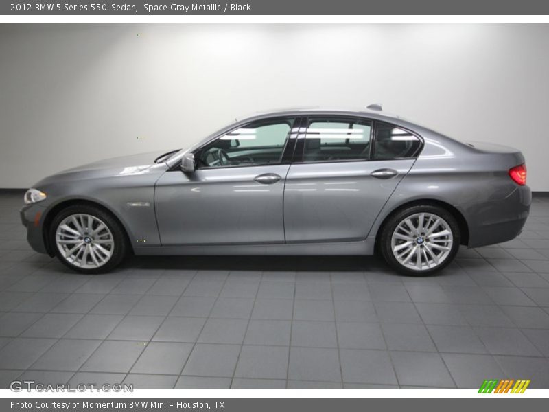 Space Gray Metallic / Black 2012 BMW 5 Series 550i Sedan