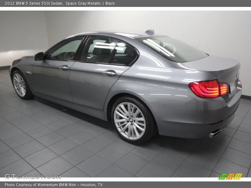 Space Gray Metallic / Black 2012 BMW 5 Series 550i Sedan