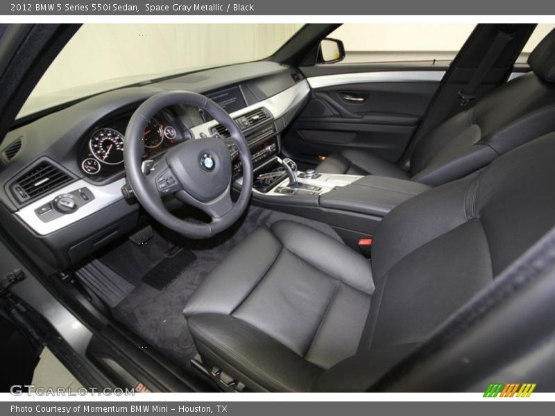 Space Gray Metallic / Black 2012 BMW 5 Series 550i Sedan