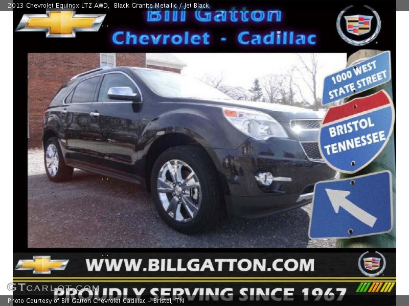 Black Granite Metallic / Jet Black 2013 Chevrolet Equinox LTZ AWD
