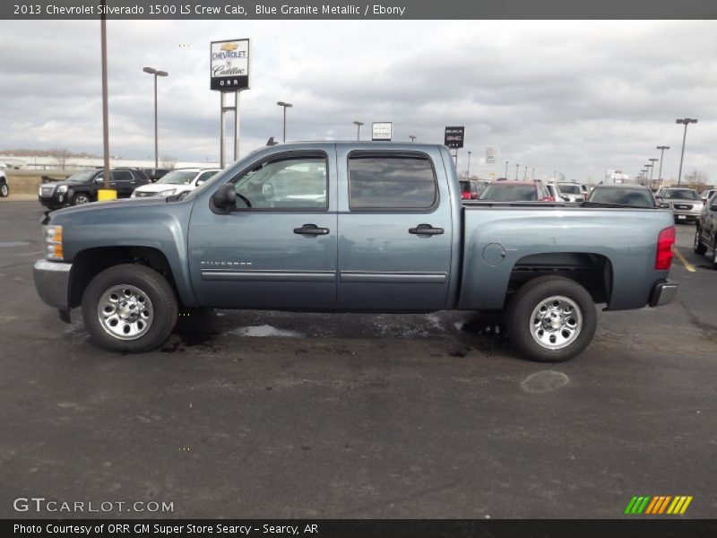 Blue Granite Metallic / Ebony 2013 Chevrolet Silverado 1500 LS Crew Cab