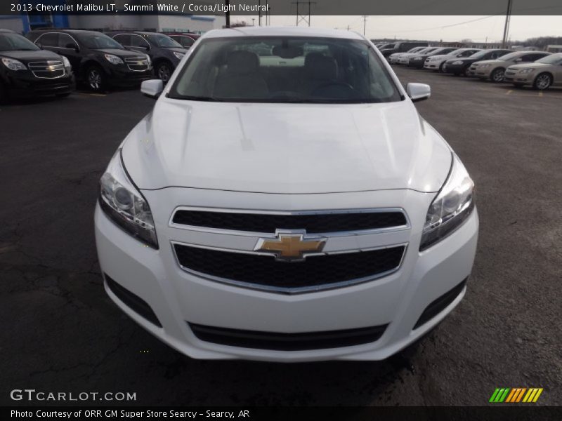 Summit White / Cocoa/Light Neutral 2013 Chevrolet Malibu LT
