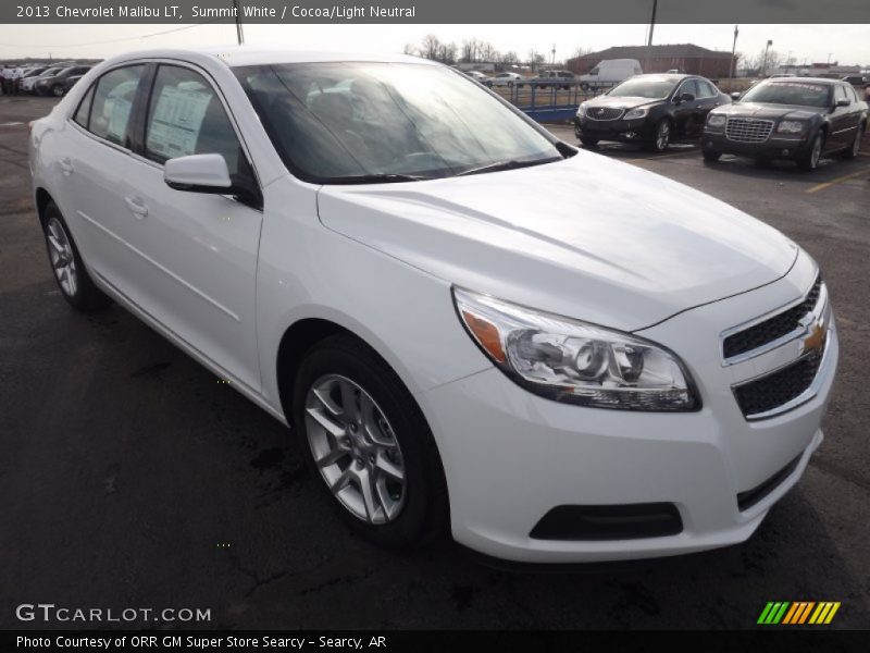 Summit White / Cocoa/Light Neutral 2013 Chevrolet Malibu LT