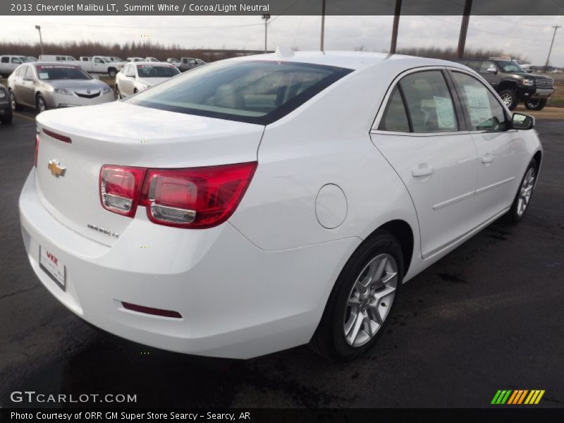 Summit White / Cocoa/Light Neutral 2013 Chevrolet Malibu LT