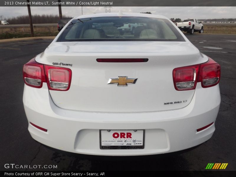 Summit White / Cocoa/Light Neutral 2013 Chevrolet Malibu LT
