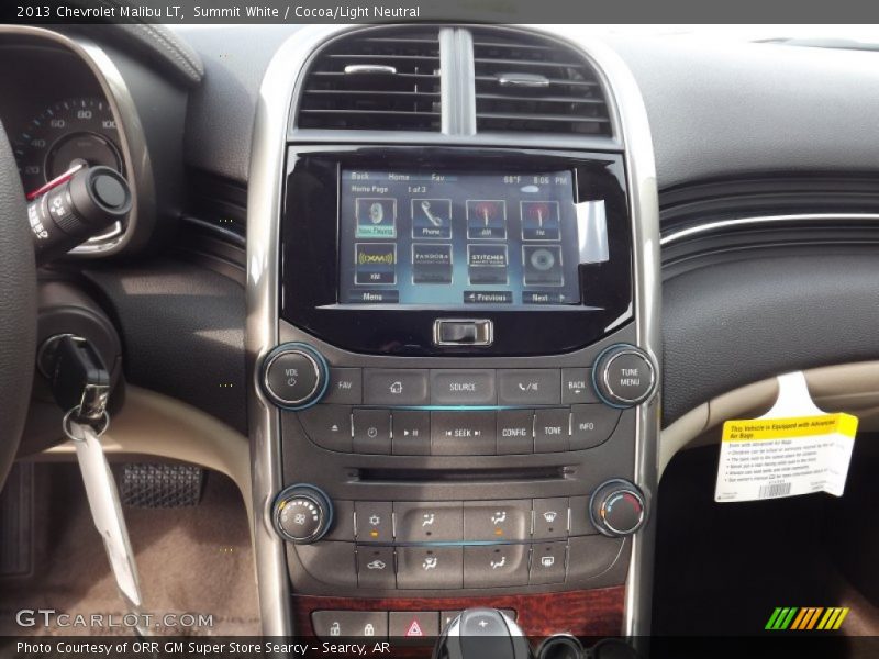 Summit White / Cocoa/Light Neutral 2013 Chevrolet Malibu LT