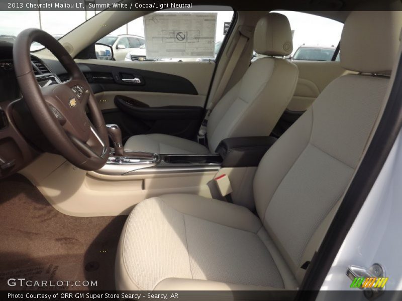 Summit White / Cocoa/Light Neutral 2013 Chevrolet Malibu LT