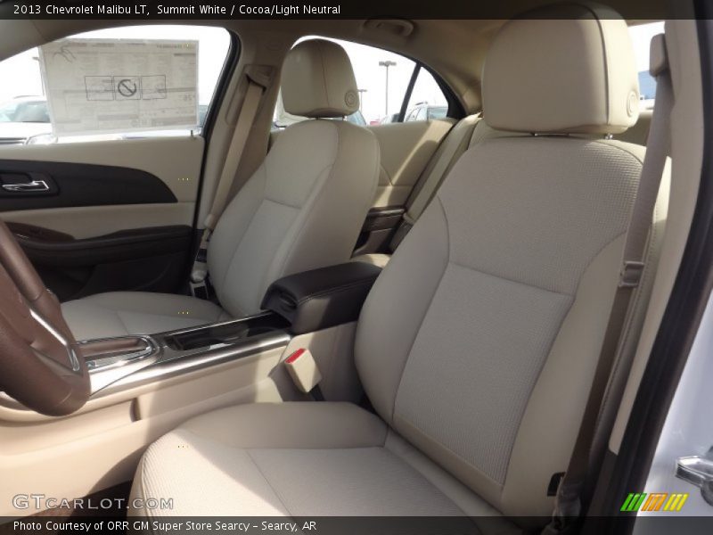 Summit White / Cocoa/Light Neutral 2013 Chevrolet Malibu LT