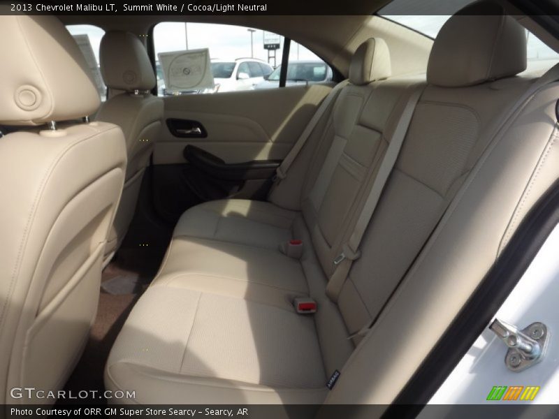 Summit White / Cocoa/Light Neutral 2013 Chevrolet Malibu LT