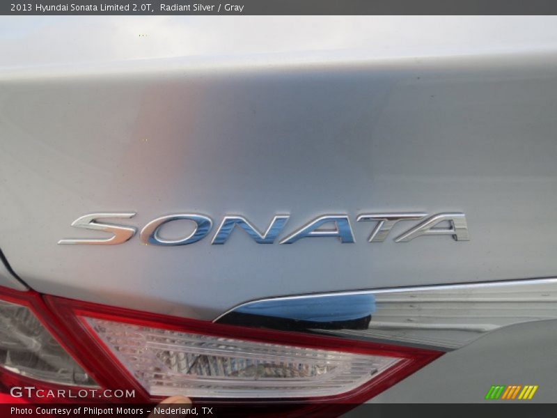 Radiant Silver / Gray 2013 Hyundai Sonata Limited 2.0T