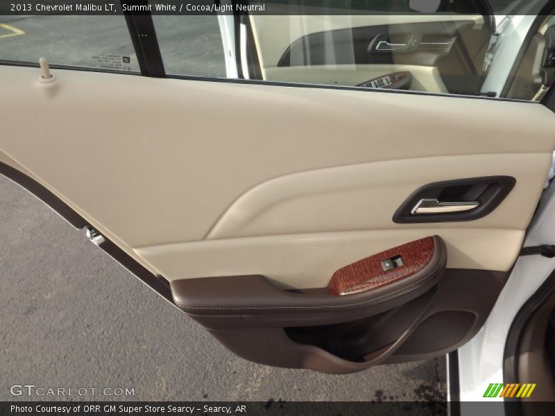 Summit White / Cocoa/Light Neutral 2013 Chevrolet Malibu LT