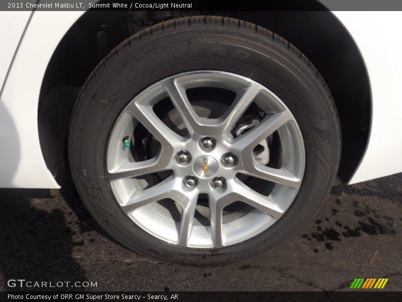 Summit White / Cocoa/Light Neutral 2013 Chevrolet Malibu LT